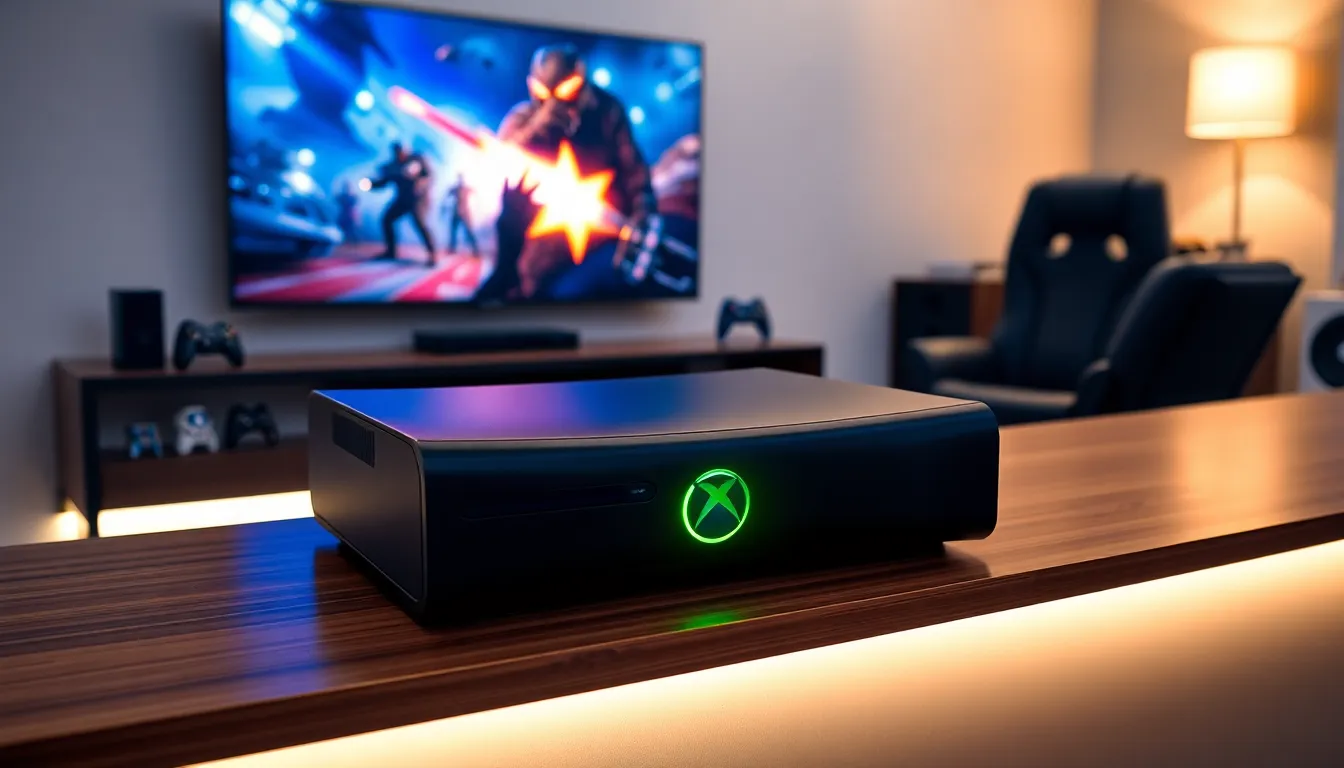 Xbox 360 Jasper console displayed in a modern gaming setup.